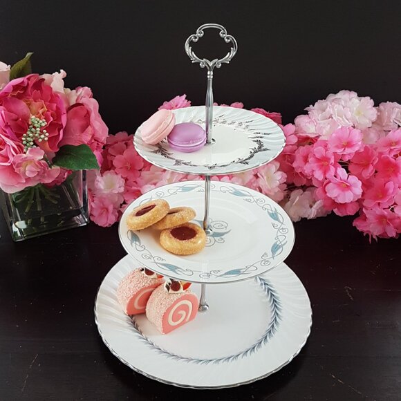 Handmade 3 Tier Wedding Cake Stand Dessert Sandwich Tea Party Serving Tray - Picture 2 of 12